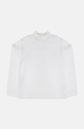 Basic White High Neck